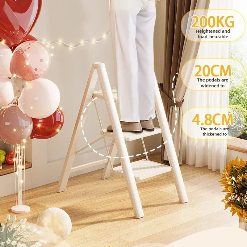 Household Goods Ladder Household Telescopic Thickened Small Light Ladder Stool  Multi-functional Brand Herringbone Ladder image 3