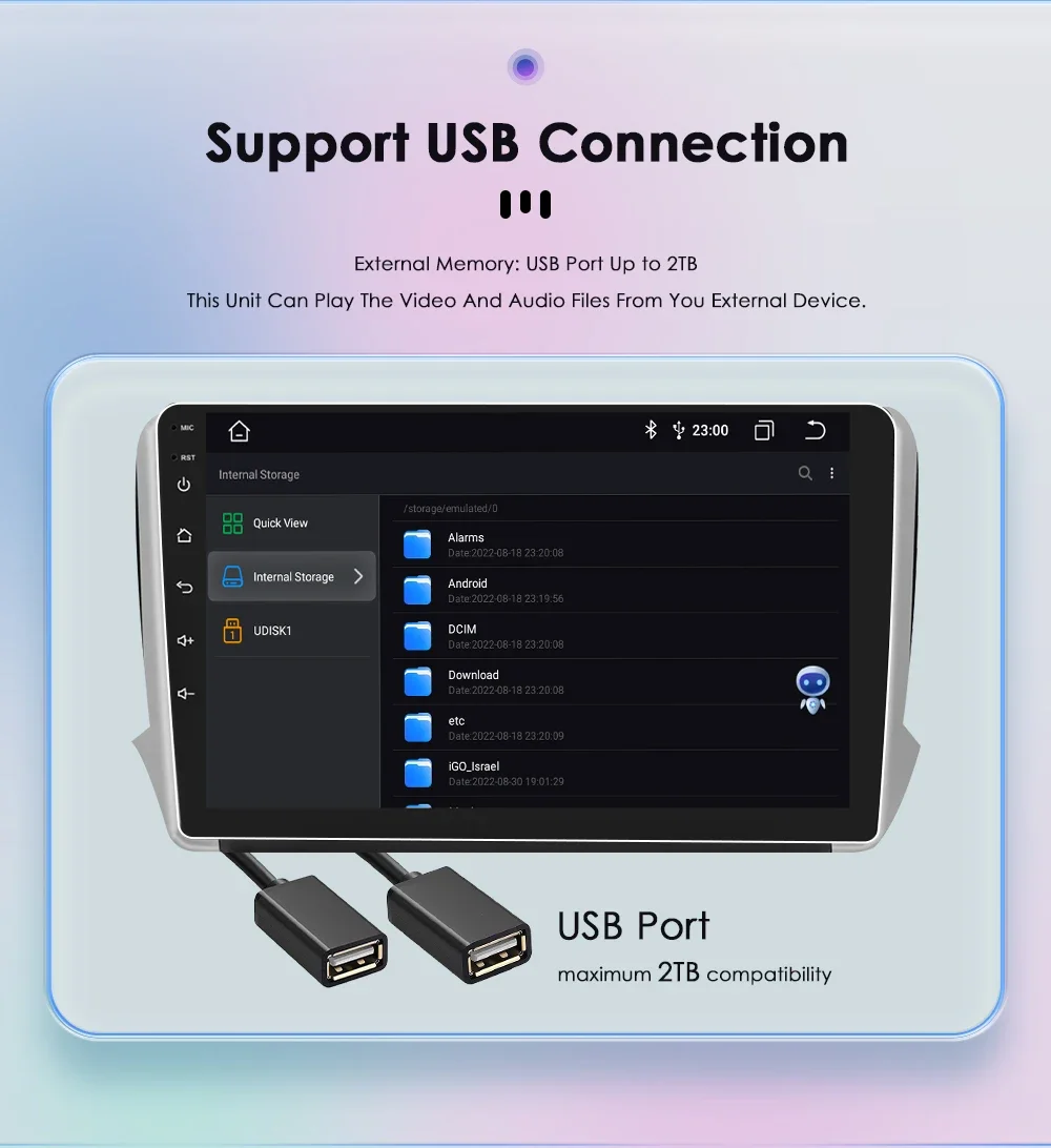 Hizpo Autoradio Carplay 4G 8581 AI Systeme Android Autoradio für Peugeot 208 2008 Serie 2012-2018 Multimedia Video Player GPS – Detail 39