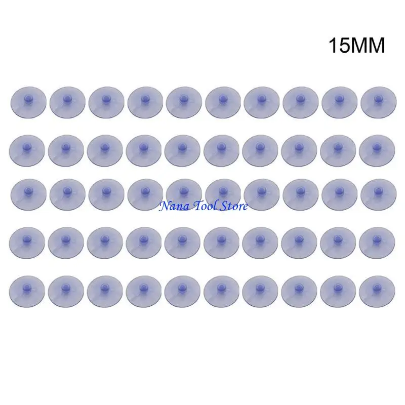 31GJ 50 Pcs Transparent Mushroom Suction Cups Without Hooks Mini Sucker Hanger Pads Reusable Plastic Sucker Easy to