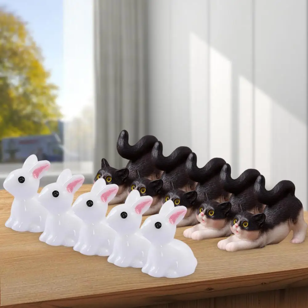 Lovely Addition To Any Room Ornaments Simulation Accessories Children's Room Cat Stool Decoration Rabbit Cat Stool Decoration