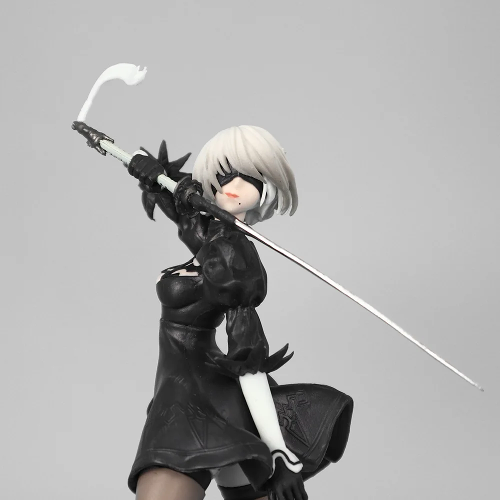 NEW 18cm Yorha 2B Black Anime Figure Collectible Action Figures Model Doll Gift view 5