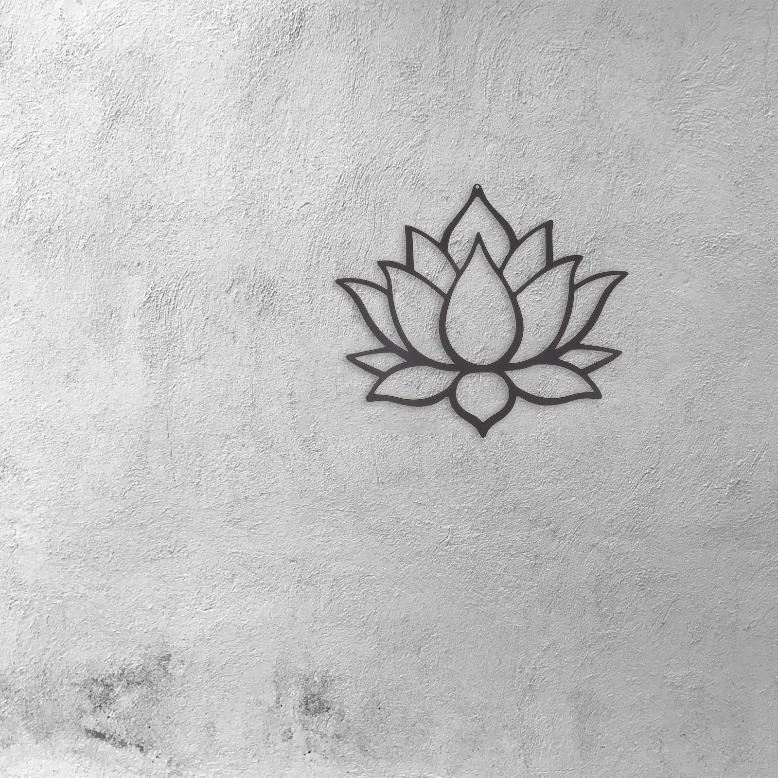 

Iron Lotus Pendant Wrought Wall Decor Black Flowers Hanging Living Room Office Outdoor Home Decor Fine Details