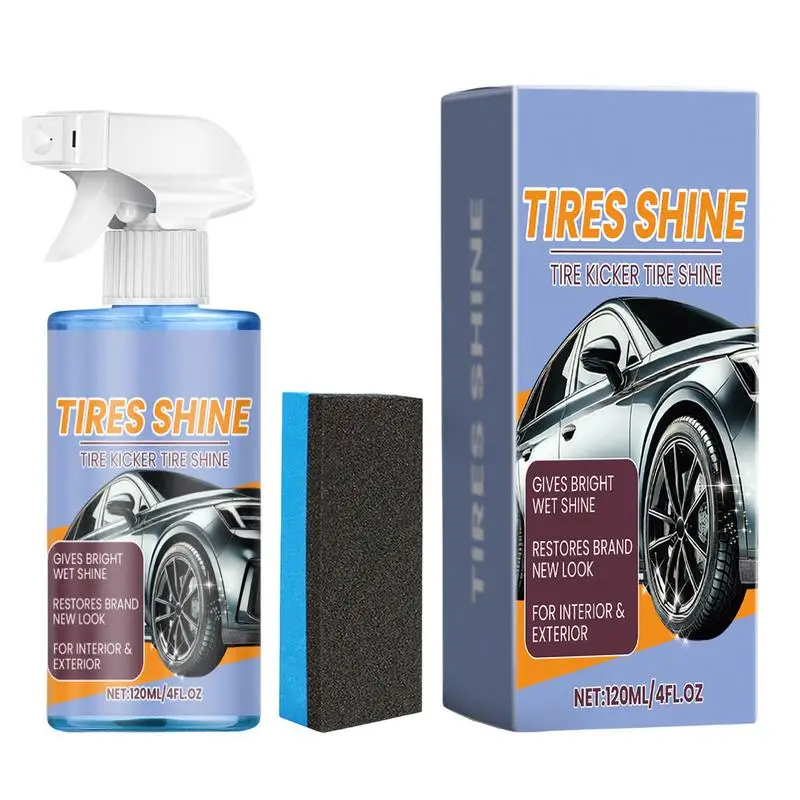 

Wheel Restorer Agent Spray 120ml Vehicle Tire Refurbishment Agent Waterproof Long-lasting Vehicle Tire Refurbishment Solution