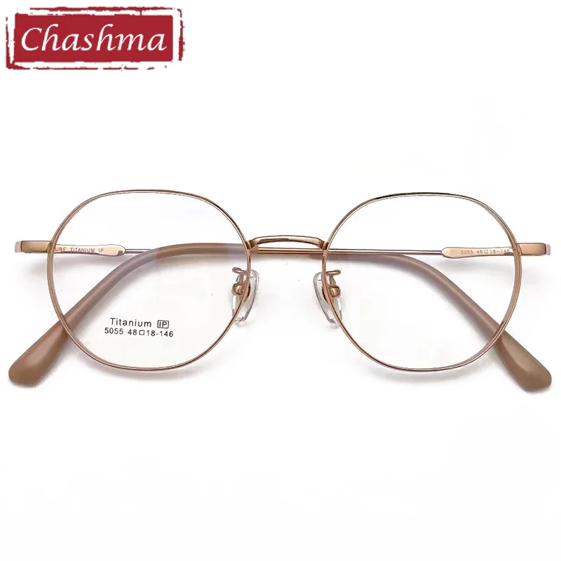 

Chashma Pure Titanium Frame Student Trend Round Eyeglasses Children Top Quality Flexible Light Spectacles for Women