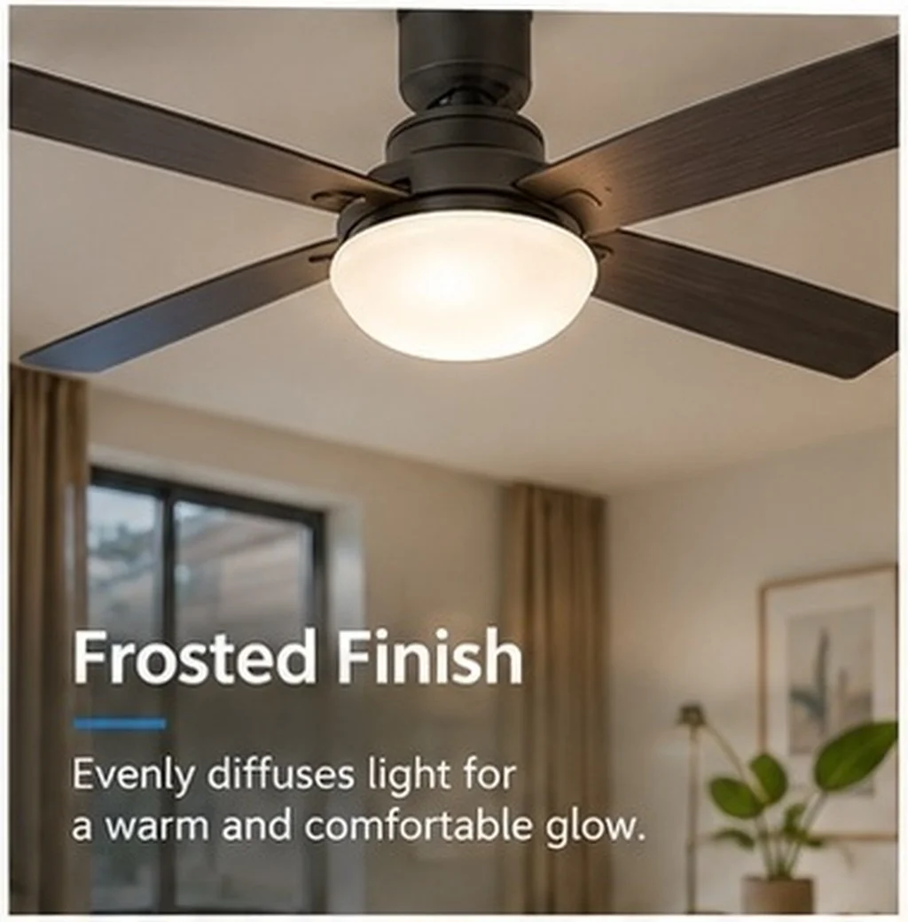 Ceiling Fan Lamp Cover Acrylic Replacement Frosted Light Shade Mushroom 7.86 Od 7.5 Id Fan Lamp Globe for Bedroom Living