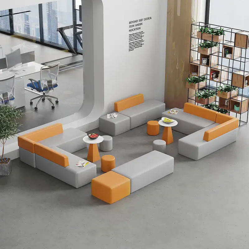

custom. [2949 People Favorited] Office Reception Training Business Rest Area Meeting Hall Shopping Mall Corner Long Sof