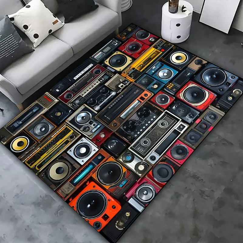 Klassische Musik Vintage Schallplatte Teppich Teppiche für Wohnzimmer Schlafzimmer Sofa Küche Bad rutsch feste Fußmatten Küchen teppich