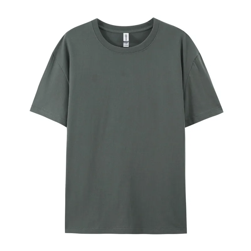 Kostenloser Druck 180 g/m2 100 % Baumwolle Kurzarm Tops T-Shirt Custom Order Choice Yourself Unisex O-Ausschnitt Herren T-Shirt Plus Größe S-6XL