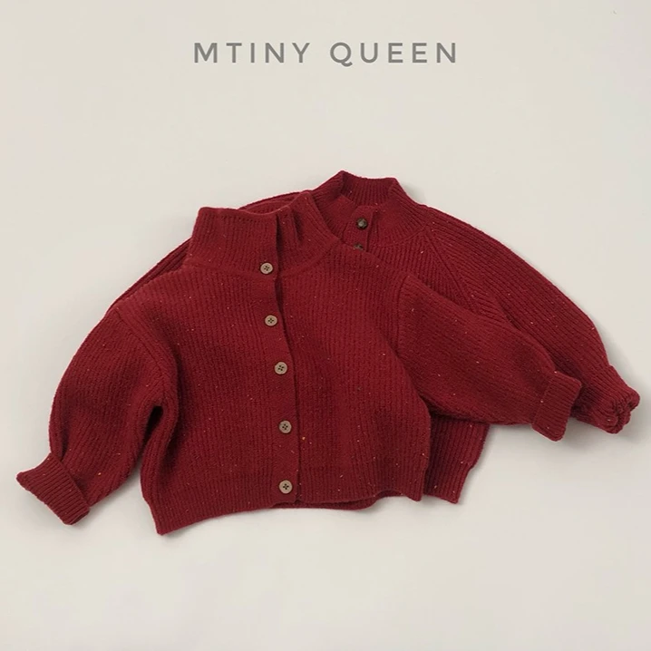 

Sweater 2025 Autumn and Winter New Childrens Clothing Korean Style Boys and Girls Christmas Color Point Blended Knitted Cardigan