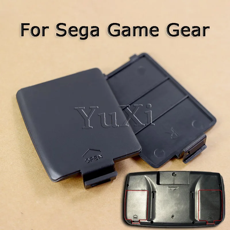 YuXi 1Pair For GameGear GG Game Console L R Left Right Side AA Battery Lid Cover Back Cover Shell For Sega GG Battery Door Cover