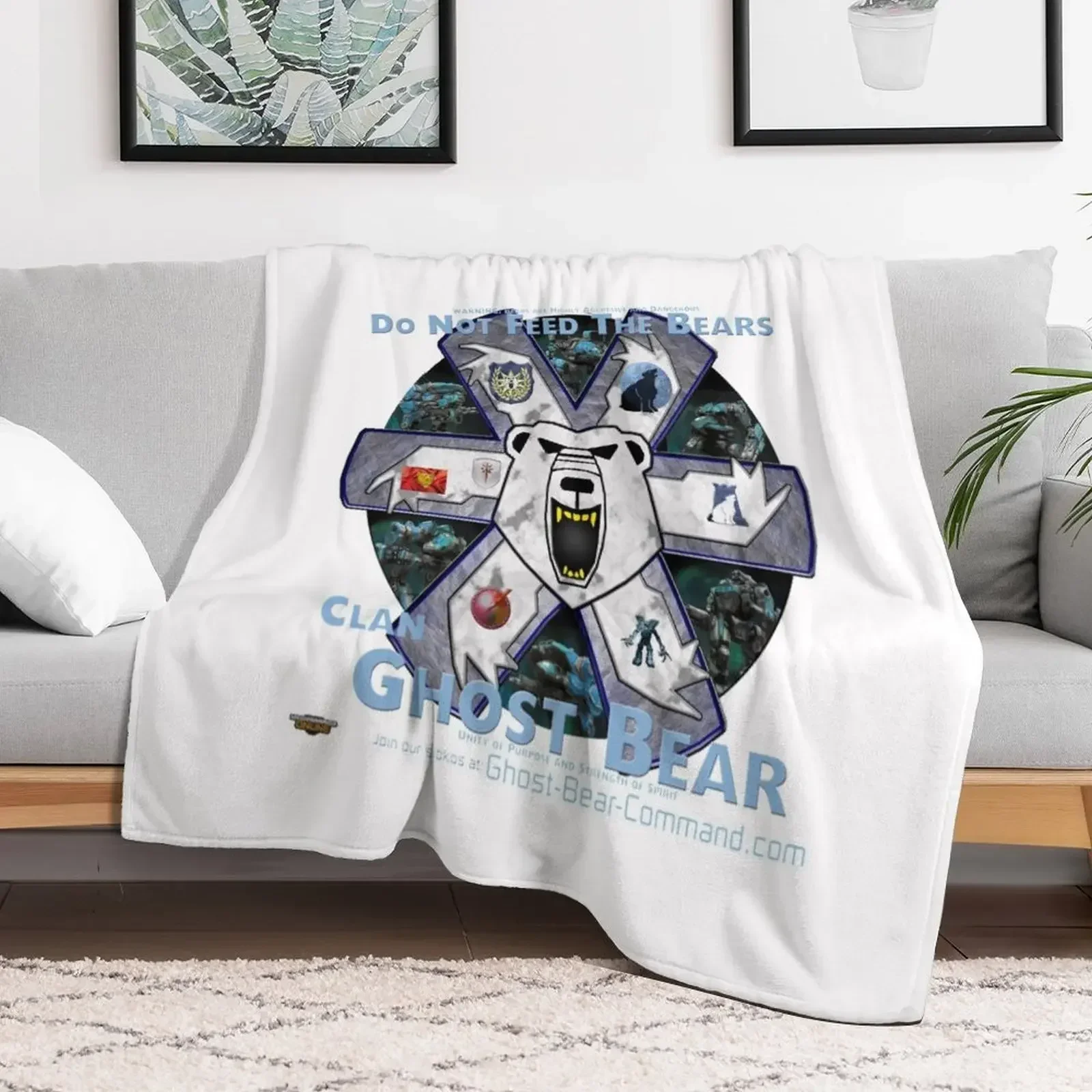 

Clan Ghost Bear Recruitment Poster Q2.14 Throw Blanket Sofa Hairys for winter Blankets Decoratives Tourist Blankets