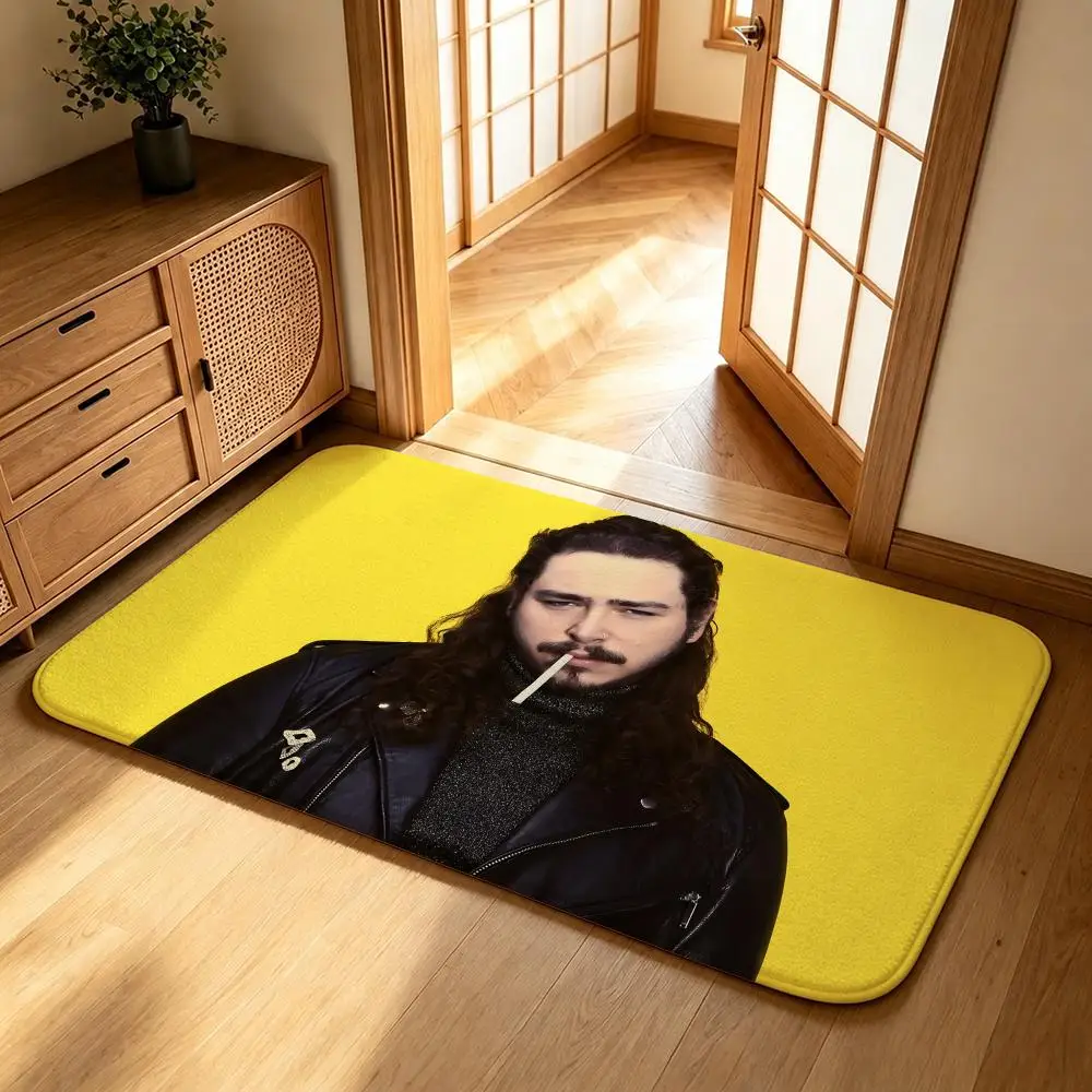 Celebrity-Post MaloneS Floor Mat Shower Foot Mat, Bedside Carpet, Entrance Absorbent Doormat, Soft Non-Slip