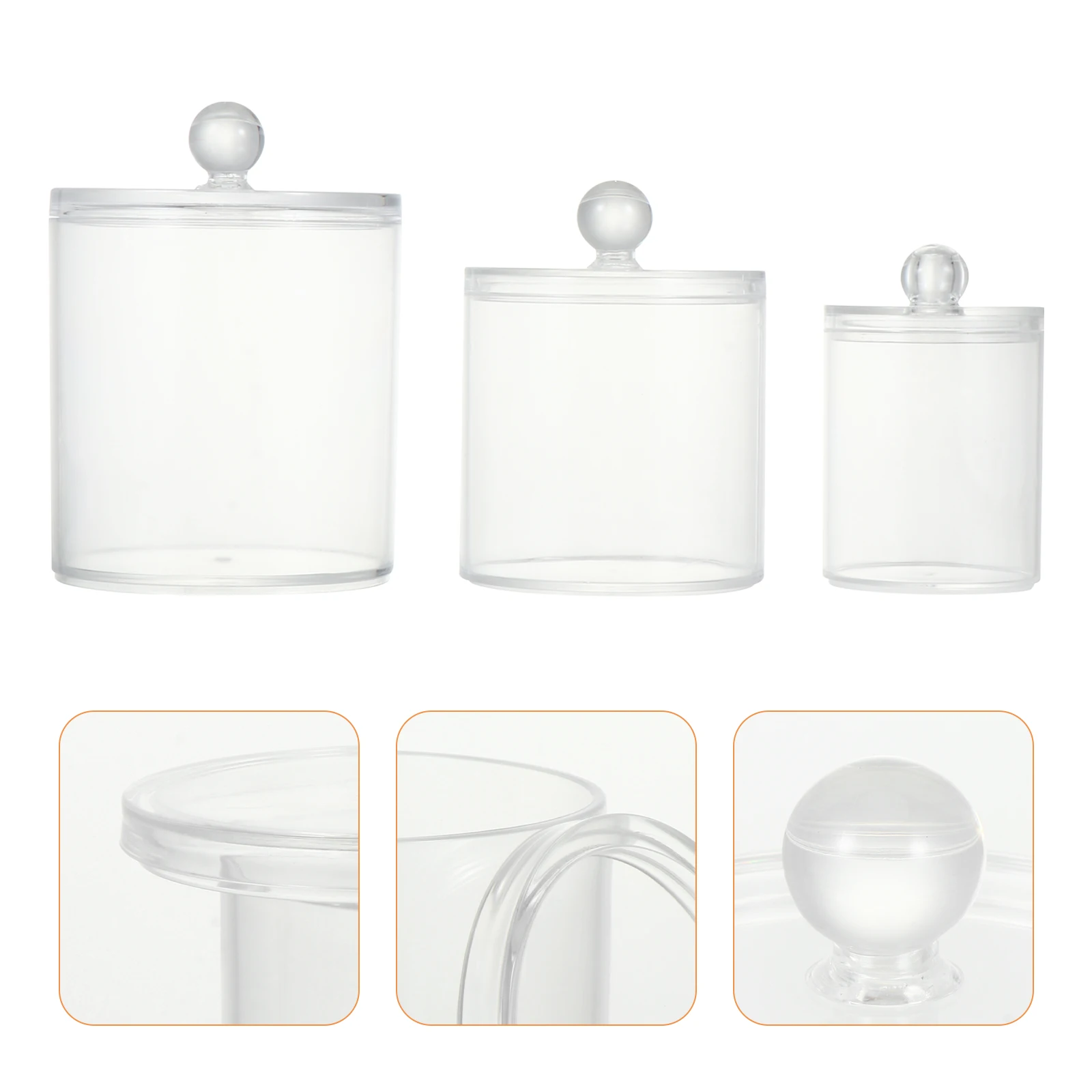 

3 Pcs Transparent Storage Boxes Dust Proof Swab Containers Easy Clean Safe Healthy Bedroom Bathroom ganizer Cases