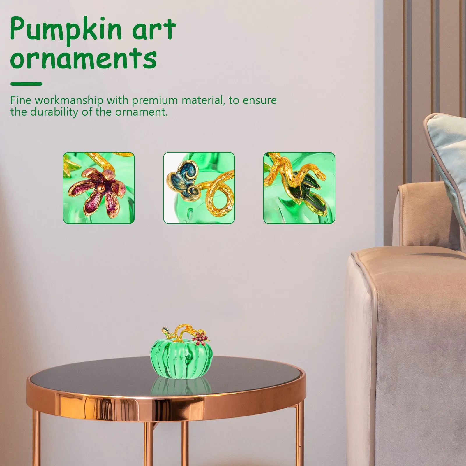 

Pumpkin Hotel Decor Simulated Table Decoration Glass Craft Pumpkins Home Photo Prop