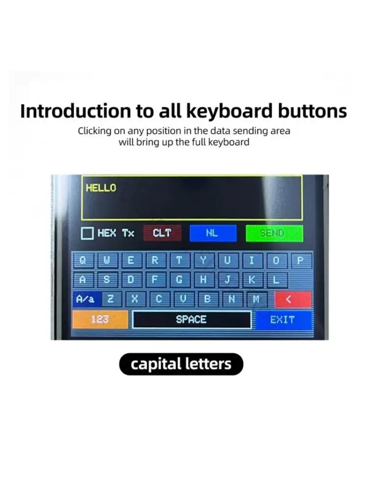 96BA Communication Data Tester for Character and Base-16 Send Receive
