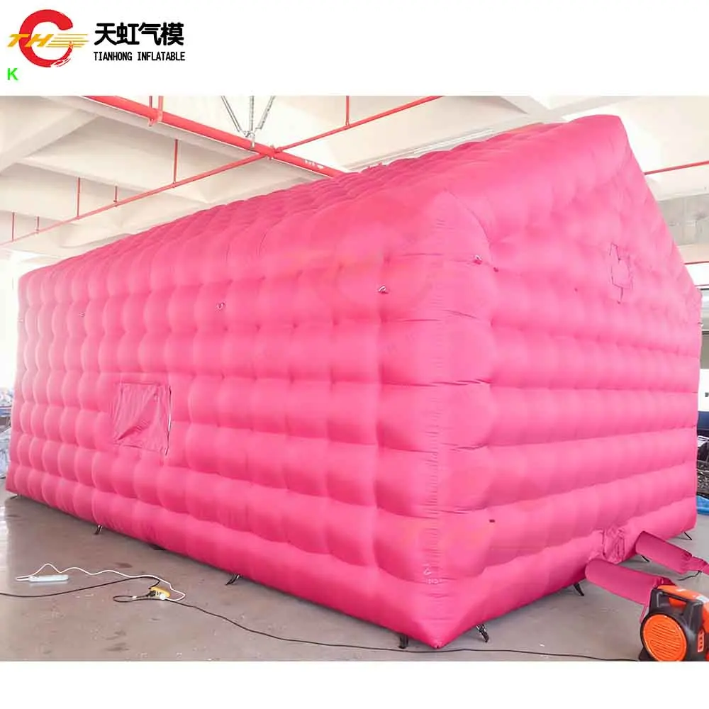 سريع الهواء السفينة الوردي نفخ حفلة النادي الليلي خيمة المحمولة كرنفال نفخ حفلة الحدث خيمة الحديقة منزل مع منفاخ