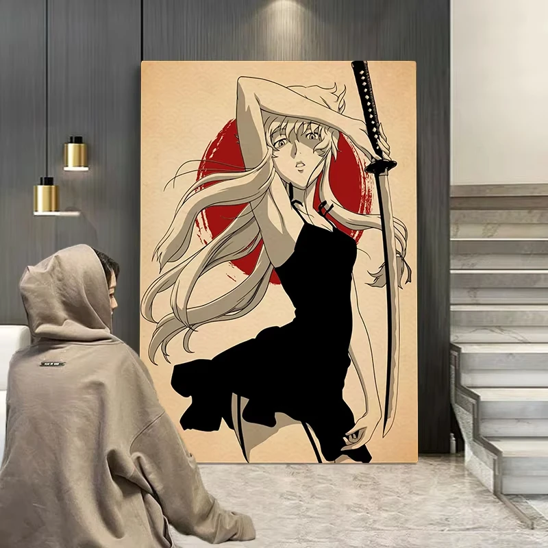Anime Figure Mirai Nikki The Future Diary Poster Aesthetic Canva Painting Home Decoration For Wall  Mural Kawaii Room Decor view 2
