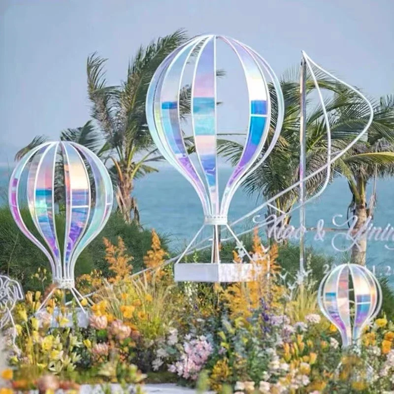 

Outdoor creative wrought iron hot air balloon ornament shopping mall atrium pendant Mei Chen wedding arrangement scene display