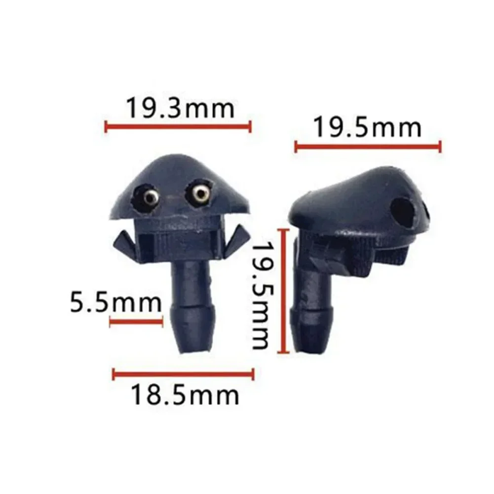 2pcs Car Front Wiper Nozzle For Corsa Classic 1995-2008 ABS Plastic Front, Left, Right Black Auto Washer Nozzle Car Accessories