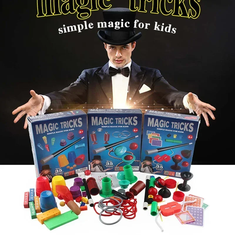 

Puzzle Magic Kit Set Magic Tricks Fun Stage Close Up Magia Magician Mentalism Illusion Gimmick Prop Classic Toys Gift For Kids