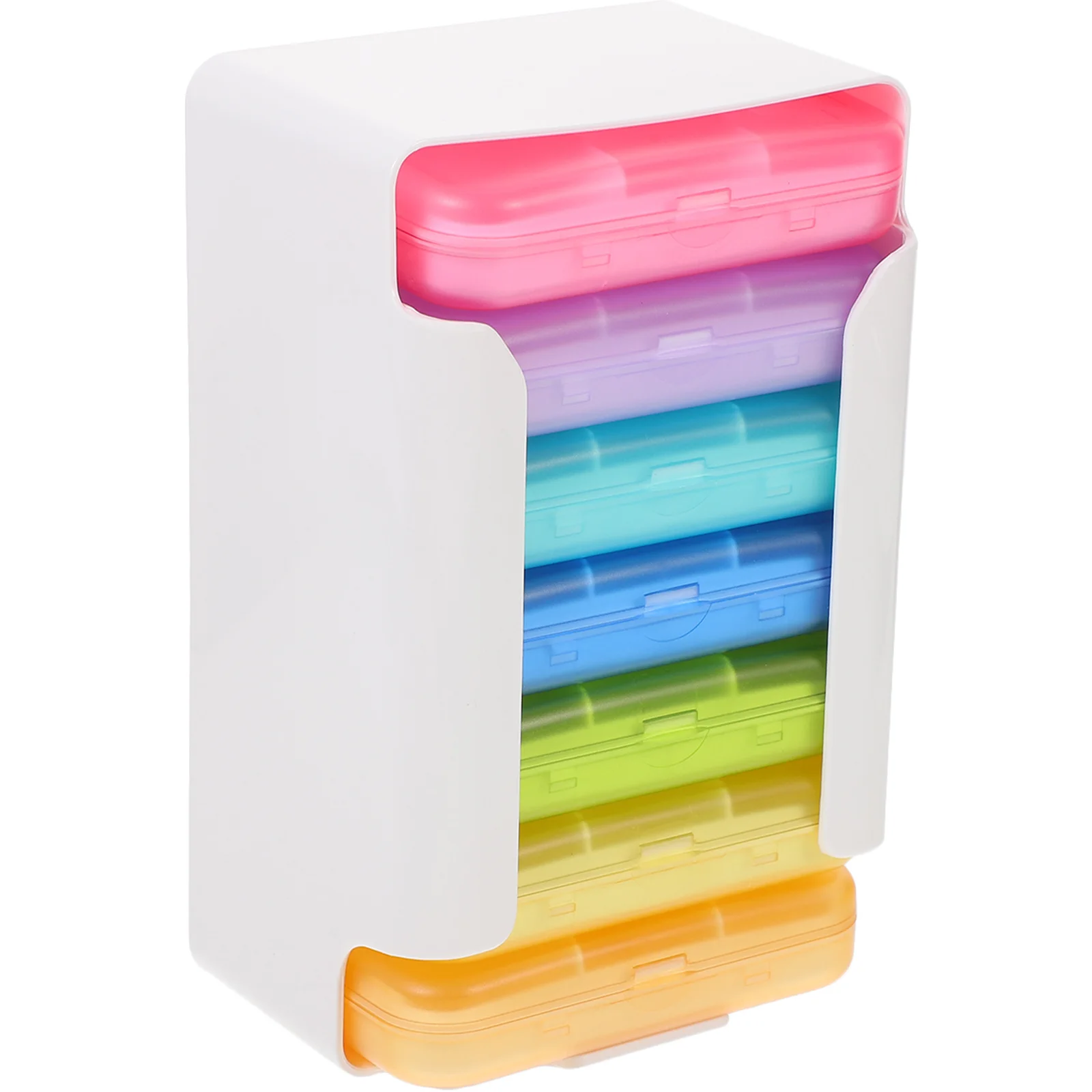 

1 комплект, органайзер для лекарств, портативный чехол для таблеток, еженедельная коробка для хранения, милый круглый держатель для ежедневного планировщика, милый органайзер