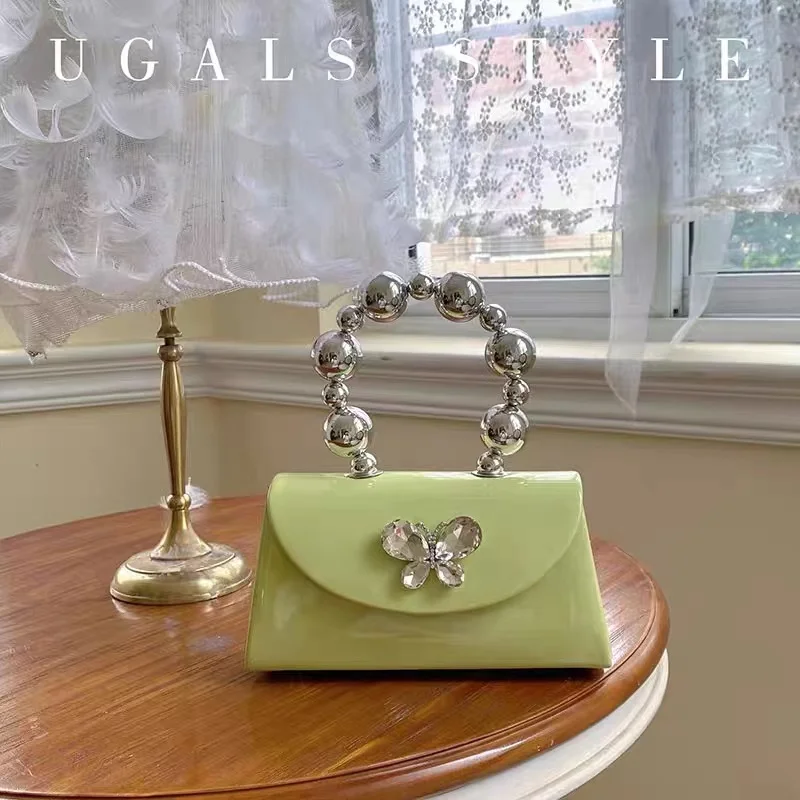 Luxury Design Beads Beaded Women Fashion Handbag Crystal Rhinestone Diamond Evening Bag Wedding Party Clutch Purse Crossbody Bag