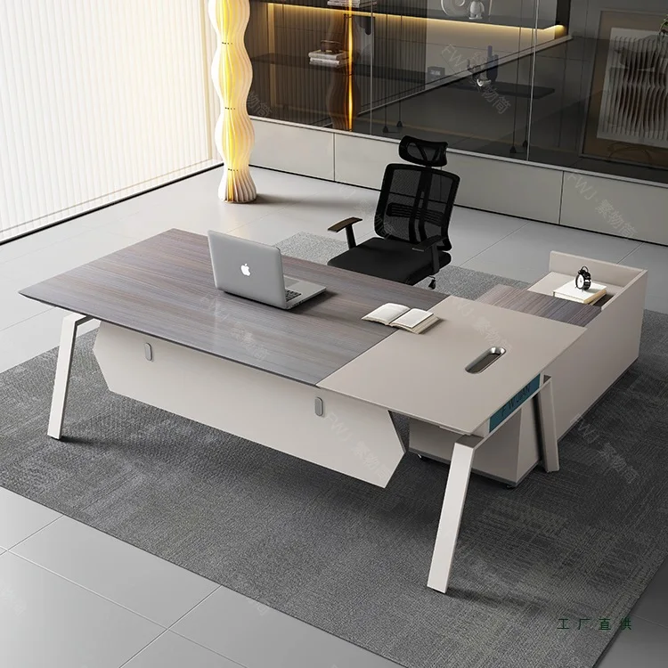 

Desk simple modern supervisor manager office table high-end fashion boss table and chair combination