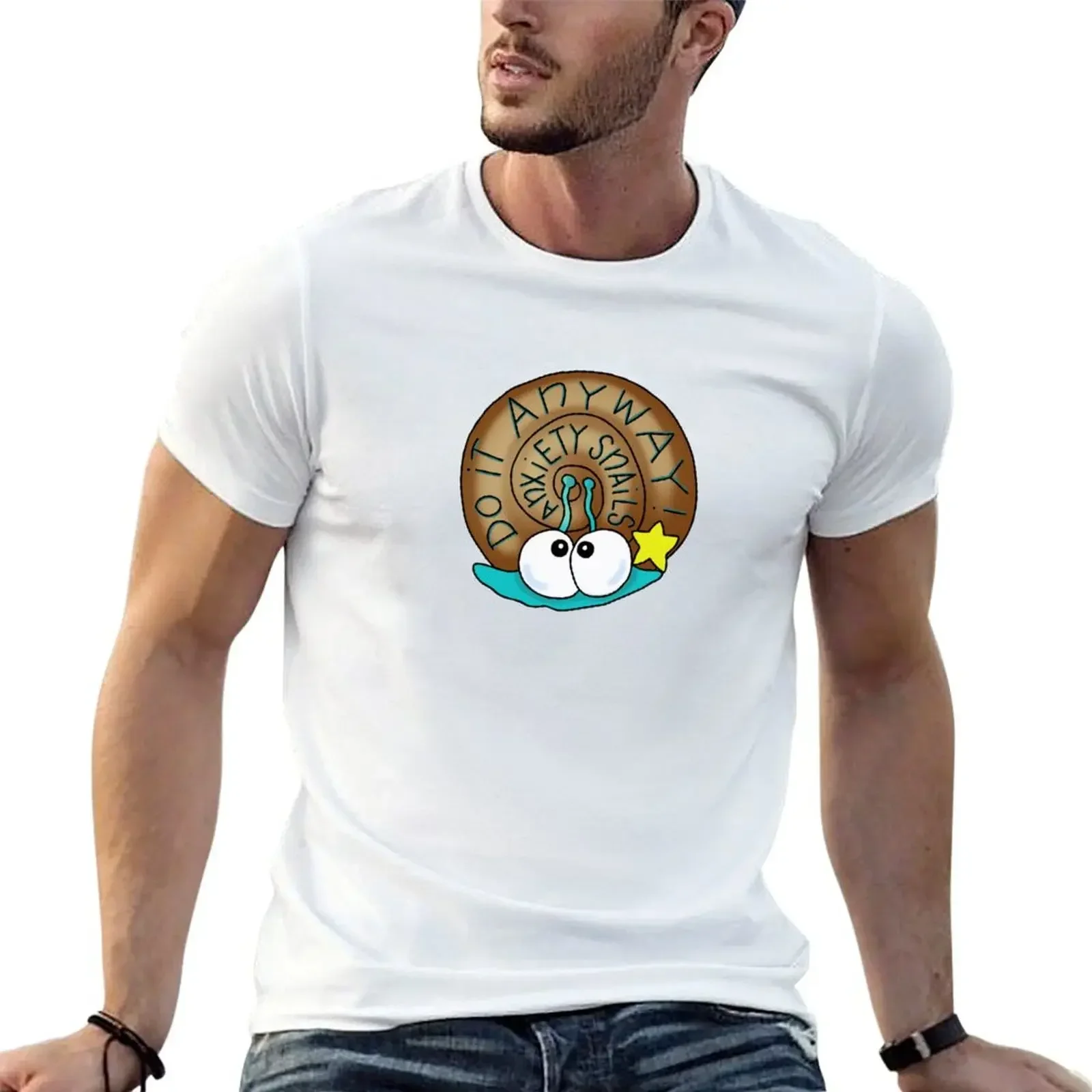 Anxiety Snails Do It Anyway T-Shirt shirts graphic tees anime tshirt oversized t shirt men