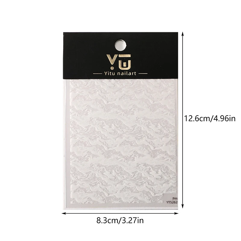 Naklejki do zdobienia paznokci, naklejki do manicure, jednolity kolor, ultracienkie, białe, falowane, miękkie, jednolite, samoprzylepne, płaskie.