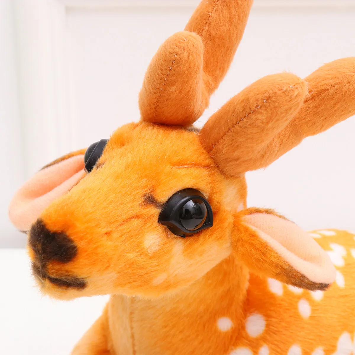 Sika Deer Stuffed Animal 30Cm Soft Huggable Christmas Gift for Kids Nursery Playroom Decor Backrest Car Home Bedroom Use