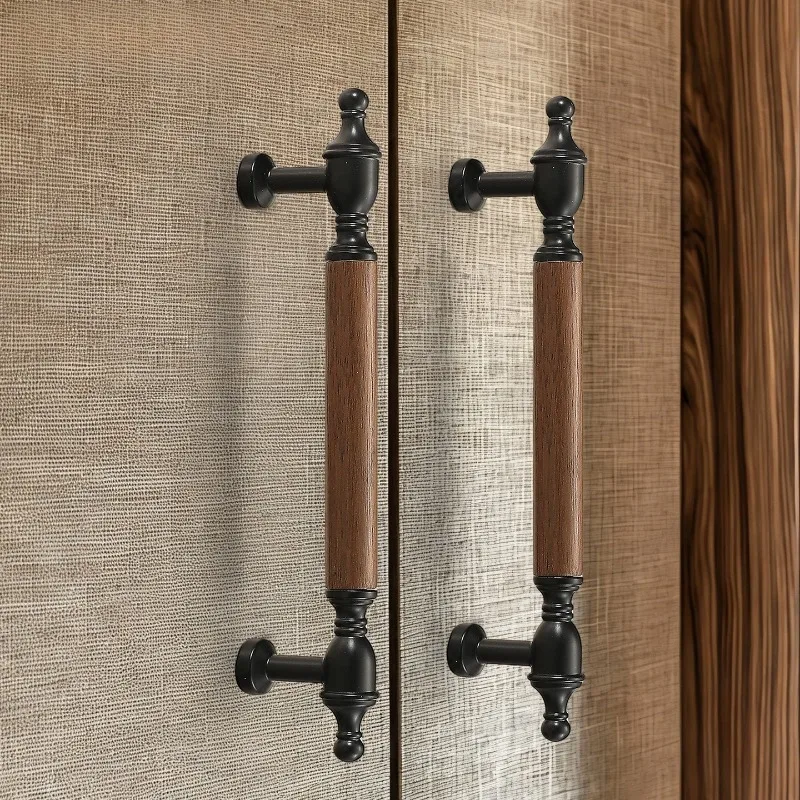 Vintage Simple Cabinet Door Handle New Chinese Style Drawer Pulls Wardrobe Shoe Cabinet Wine Cabinet Furniture Hardware Handles