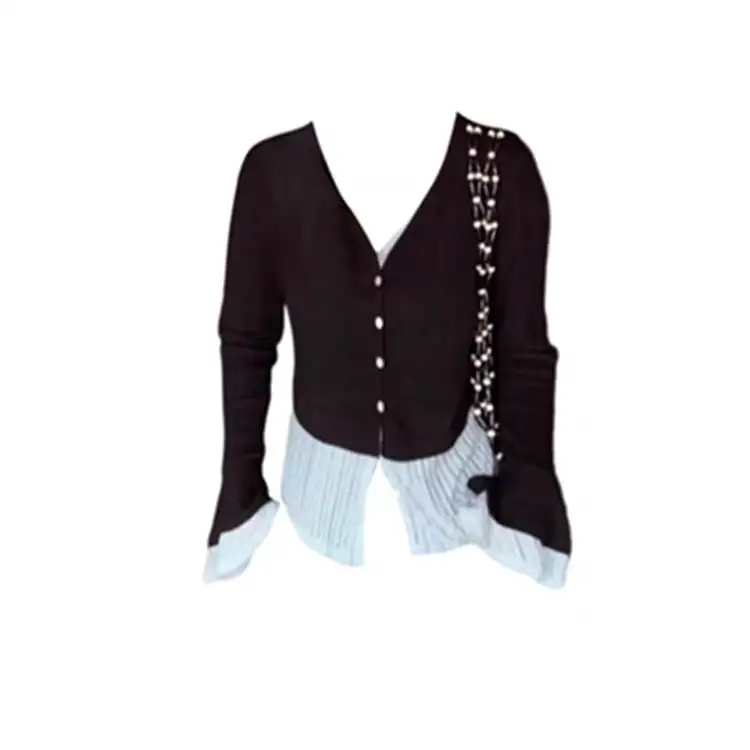 

plus Size Women's Faion Fake Two-Piece Patchwork Top Slimming Vintage Large Size Clothing Winter Season Other Material 00