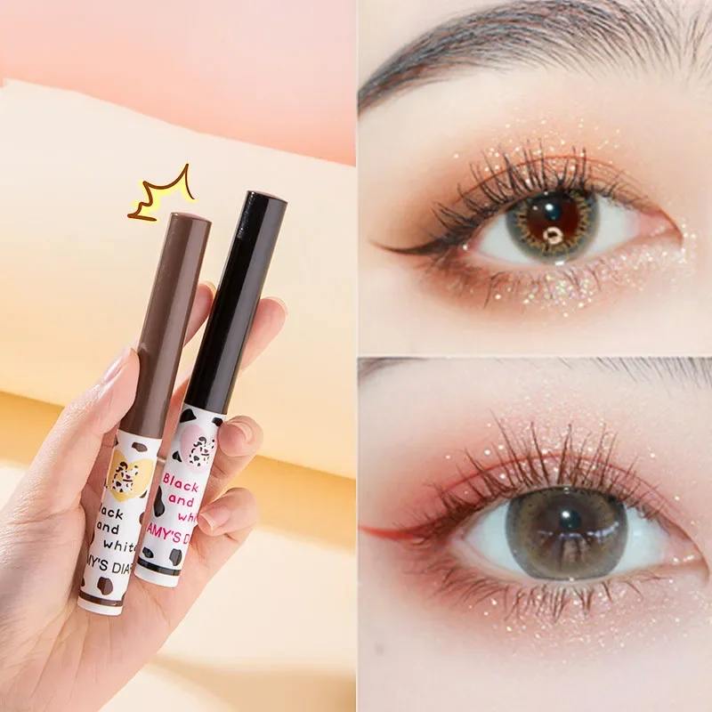 Bruine Mascara Geschikt Voor Beginners Waterproof Langdurige Natuurlijke Curling Mascara Wimpers Ultrafijne Niet Bloeiende Make-up