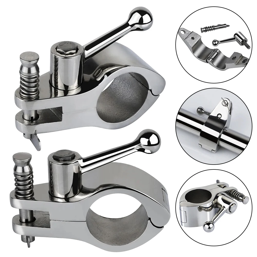 22/25MM 316 Stainless Steel Bimini Marine Awning Hinge Clamps Top Rail Jaw Slide Eye End Cap Boat Accessories
