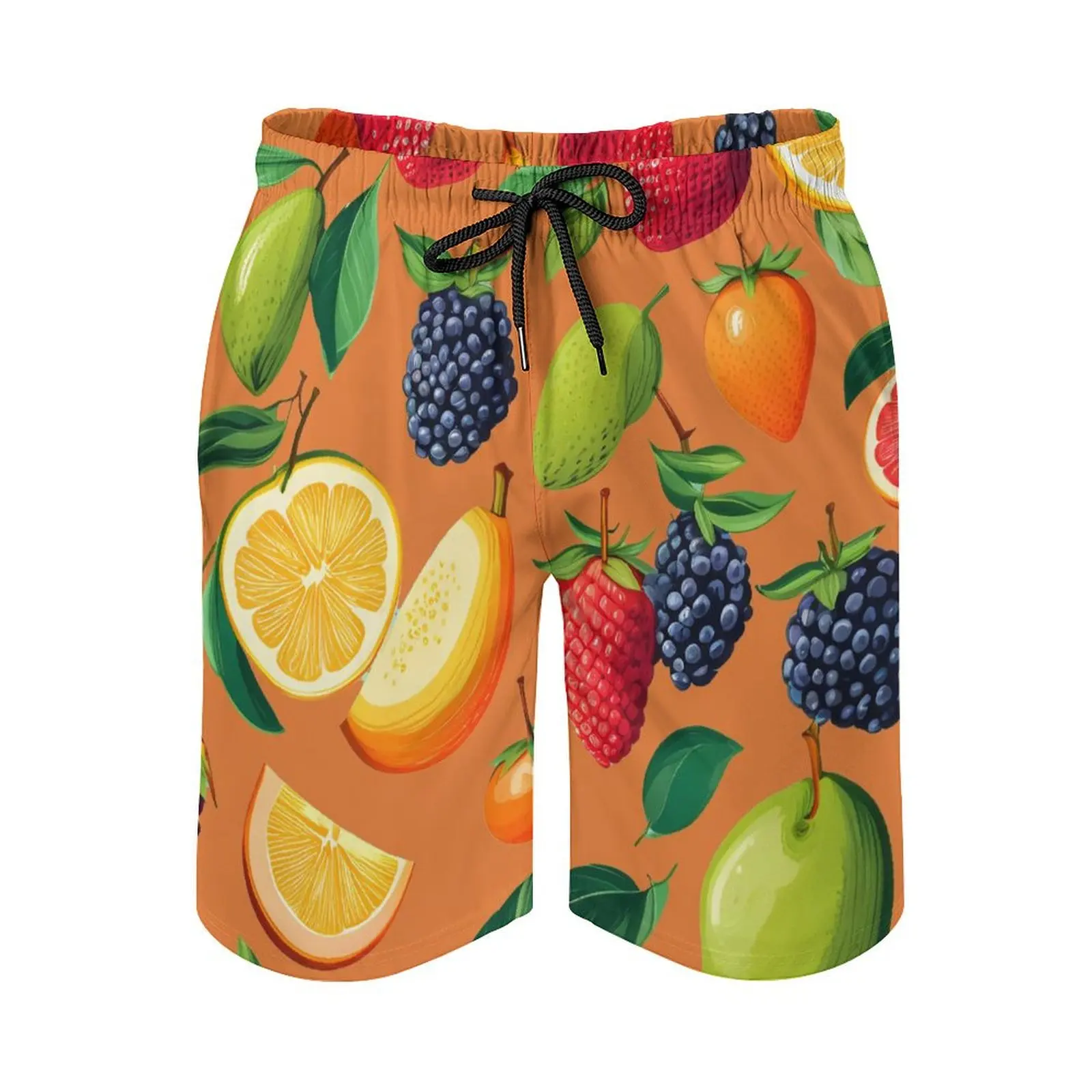 Summer Men Travel  Beach Loose Casual 3d Three-Dimensional Fruit Cartoon Printing Dopamine Men Can Wear Beach Pants