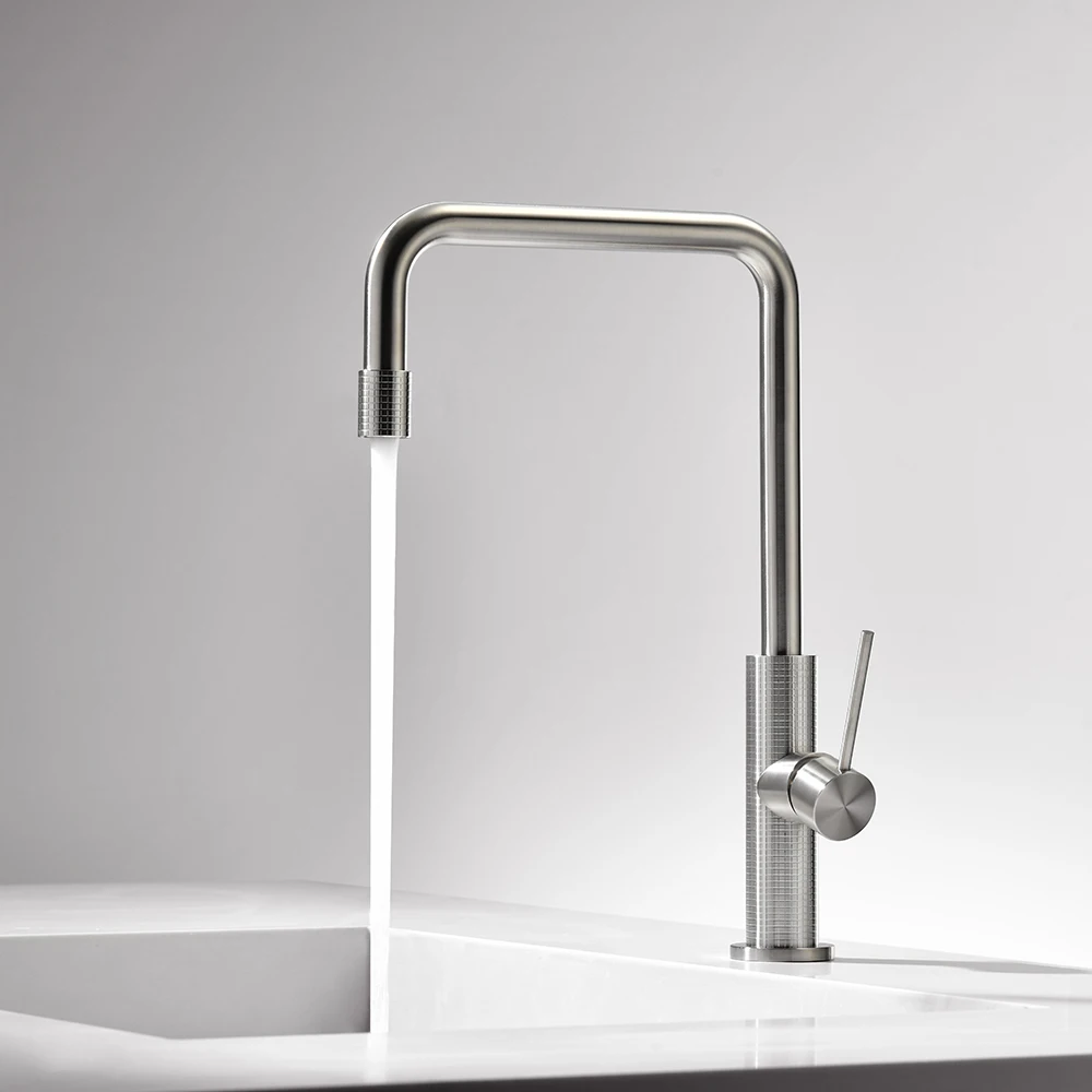 Brushed Rose Gold/Brushed Gold Kitchen Sink Faucet 304 Stainless Steel 360 Rotation Hot & Cold Sink Mixer Kitchen Faucet