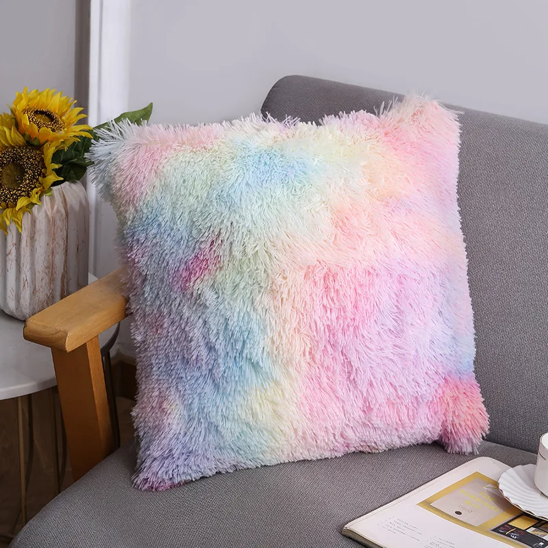 Decorative Pillows Covers Faux Fur PillowCases Luxury Shaggy Throw Pillowcase Cushion Shams Home Decor for Couch Sofa Bed Room