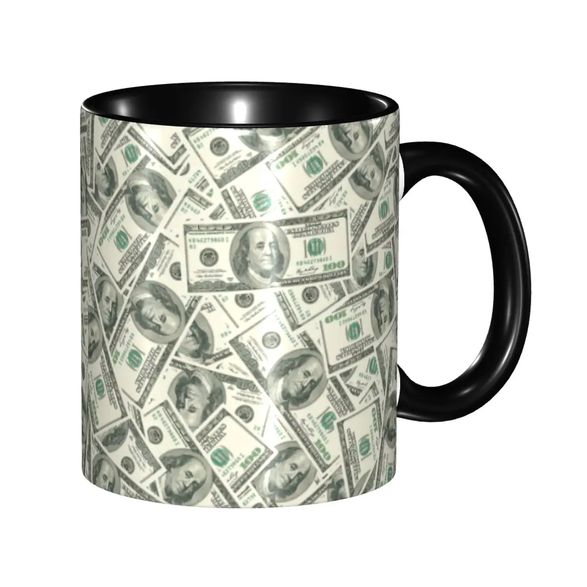 Custom Money Dollars Bitcoin Digital Currency Coffee Mug DIY Virtual Printing Ceramic Milk Tea Cups