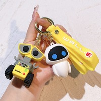 Creative Cute Cartoon Disney Robot Mobilization Keychain Wall-E Eva Kawaii Keychain Men's and Womens Bag Decoration Pendant Gift