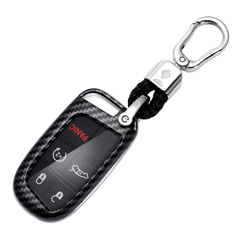 1PCS Fiat Car Key Case - Stylish, Durable, Full Enclosure Key Shell with Carbon Fiber Texture and Protective Design