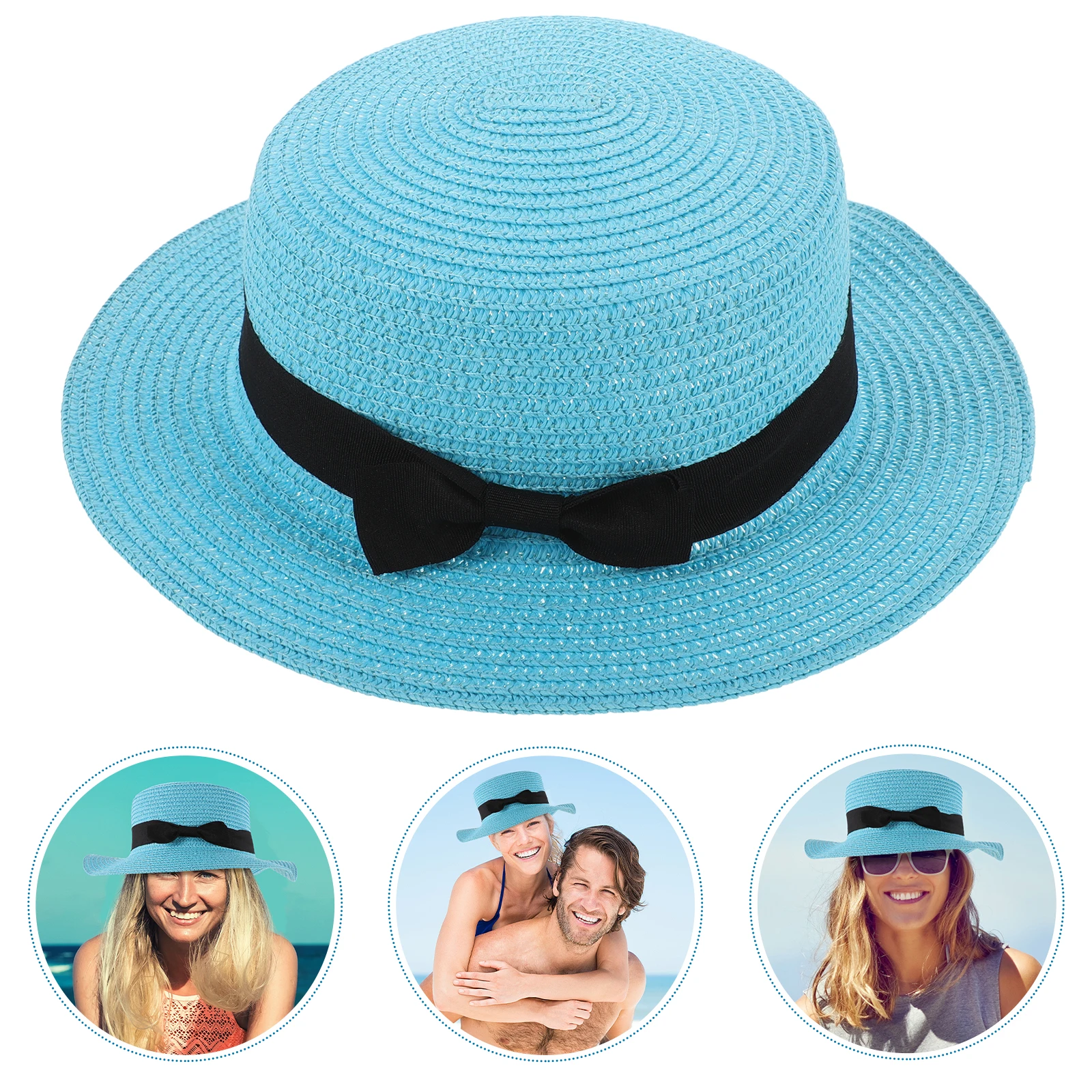 

Sun Hat Dome Cute Summer Beach Floppy for Women Bucket Felt Cap Its Hats Blue Extra Wide Brim Travel