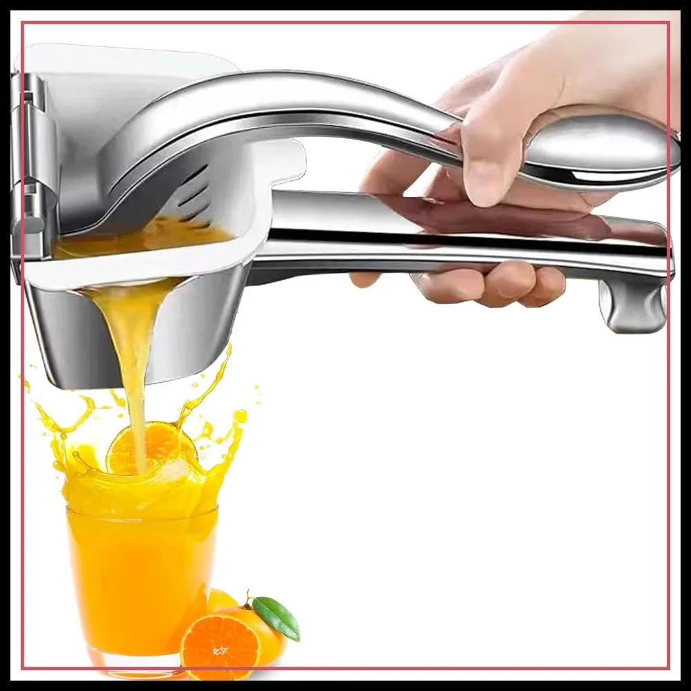

Heavy Duty Manual Lemon Squeezer, Stainless Steel Citrus Juicer Hand Press for Orange Lime Grapefruit