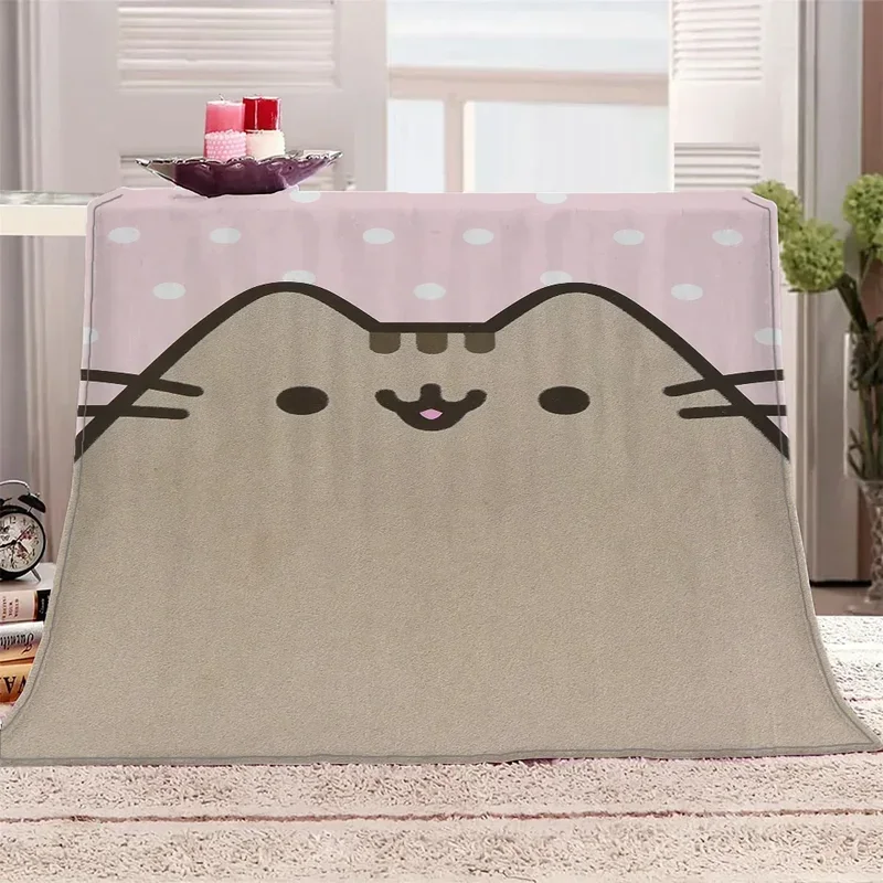 Fluffy Soft Blankets Sofa Decoration P-Pusheen Hairy Blankets for Bed Blanket 150cm X 200cm Home Interior Luxury Bedding Cobi@0