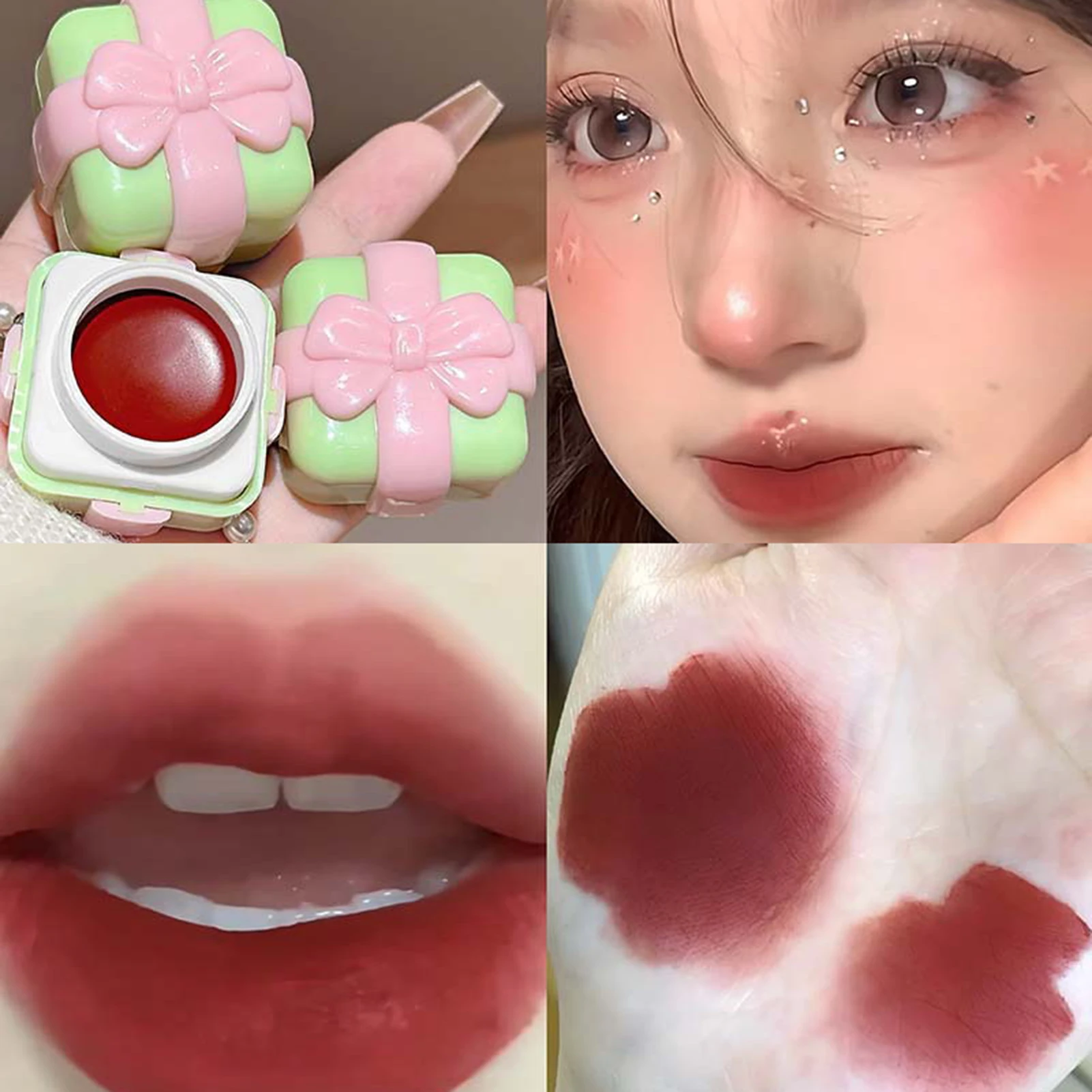 أحمر خدود غير لامع ومعجون شفاه بألوان زاهية وطين شفاه يدوم طويلاً لمكياج المسرح التنكرية للحفلات