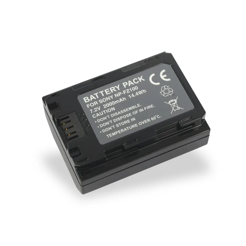 NP-FZ100 7.2V 2280mAh 16.4Wh Digital Mirrorless Camera Battery for Sony Alpha A9 A9 II A7R III A7R IV A7 III ILCE-9 ILCE-7RM3