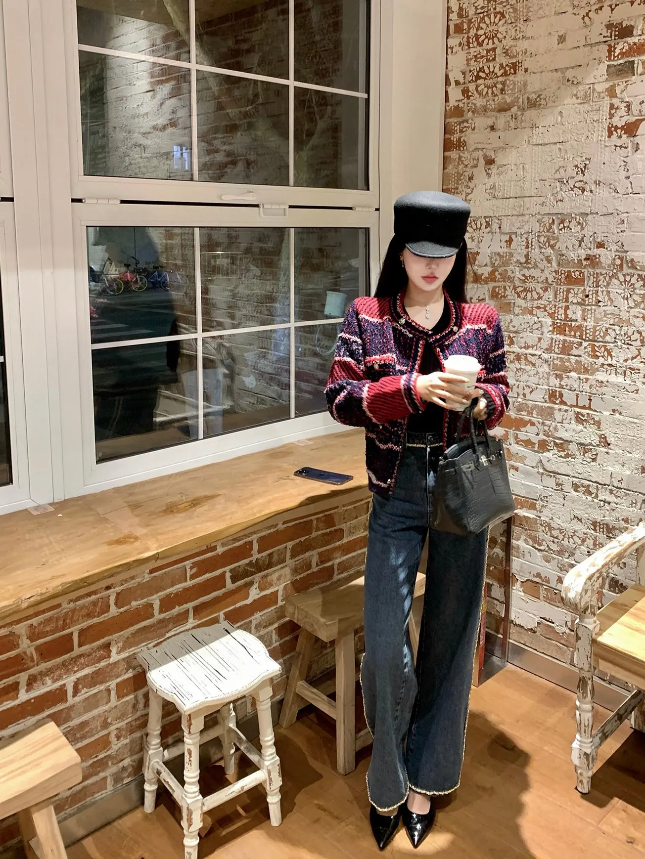 

Handmade Chain Denim Jeans High Waist Straight Leg Blue Jeans Spring Season Viola Four Seasons Divine Pants Du Home Improved ...