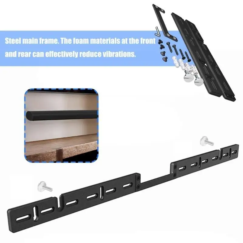 R53C Metall-Soundbar-Wandhalterung für Soundbar-Lautsprecher, hängende Wandhalterung, Lärm reduzieren Hörerlebnis – Detail 3