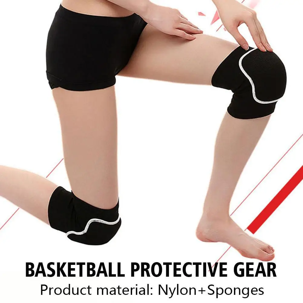 1 Pair Non-Slip Knee Brace Soft Knee Pads Breathable Knee Compression Sleeve For Dance Volleyball Basketball Running