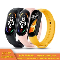 Smart Watch Smartband inteligentny zegarek z funkcją pomiaru rytmu serca M7 opaska monitorująca aktywność fizyczną bransoletka sportowa ciśnienia krwi dla Mi Band 7 mężczyzn kobiet