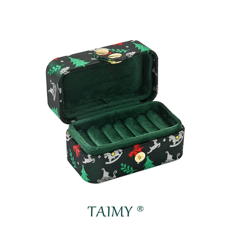 Spot Christmas Special Custom Ring Jewelry Box Personalise Travel Rings Storage Case Holiday Gift Xmas Gifts Jewellery Organizer